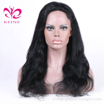REINE Nice Quality Body Wave Human Hair 13*4 HD Transparent Lace Frontal Wig Brazilian Natural Color Remy Human Hair Wig